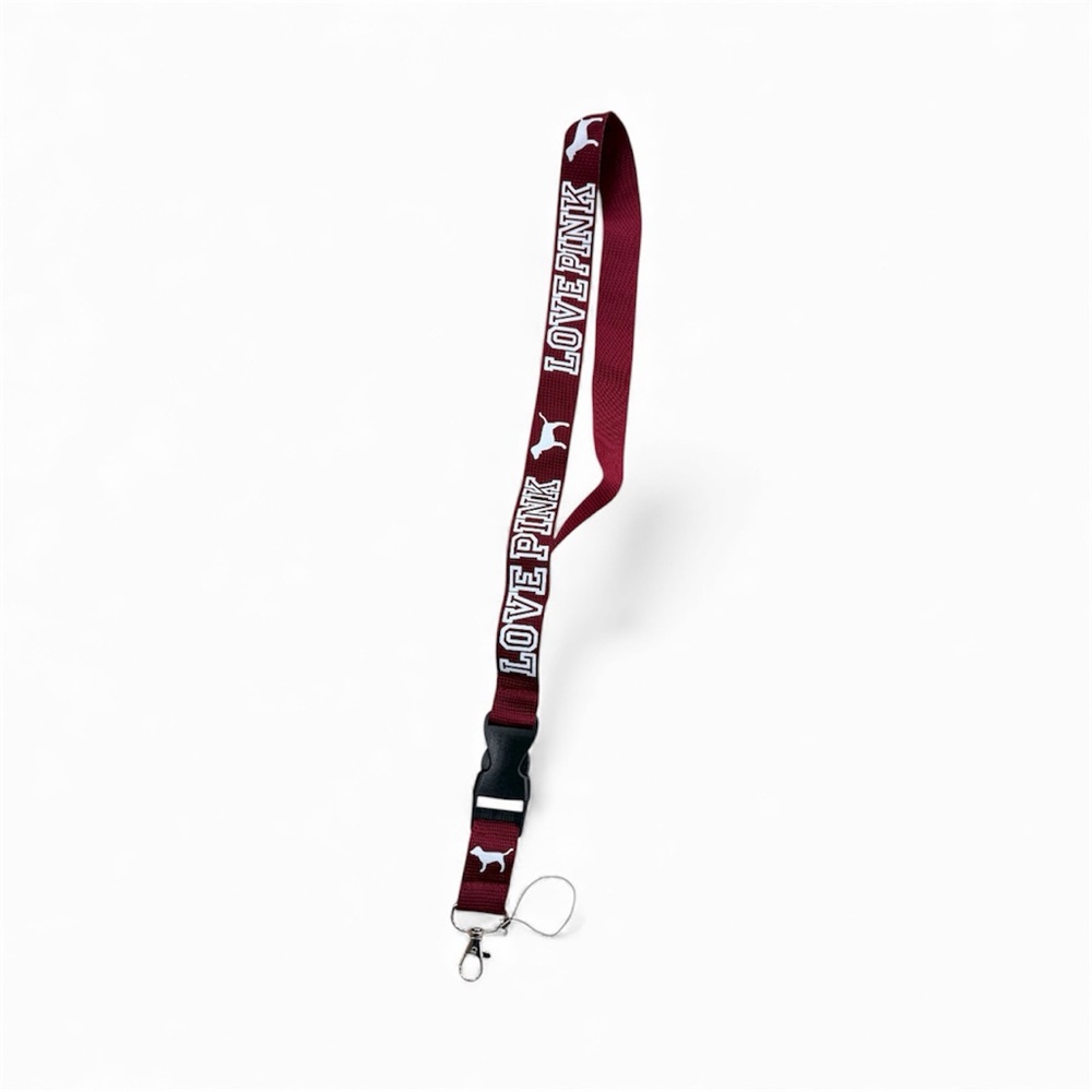 PINK Victoria's Secret Burgundy Lanyard